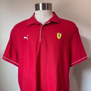 Puma Ferrari Mens XXL Short Sleeve Polo Shirt Racing